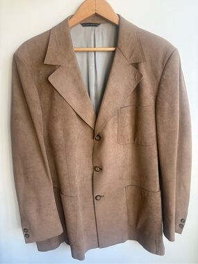 Men’s vintage ultra suede Sakowitz Blazer